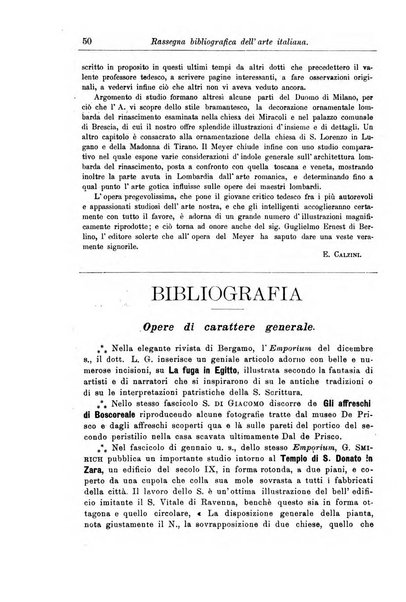 Rassegna bibliografica dell'arte italiana