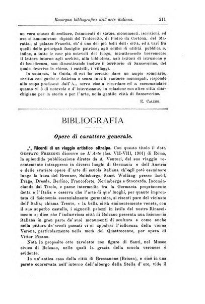 Rassegna bibliografica dell'arte italiana