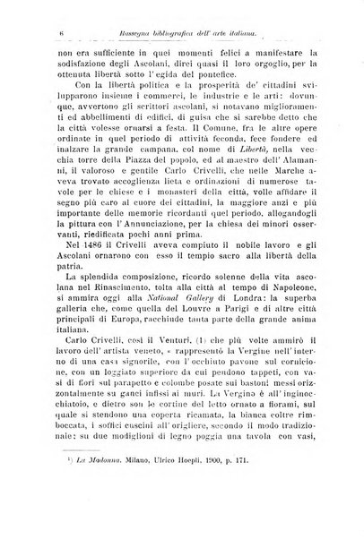 Rassegna bibliografica dell'arte italiana