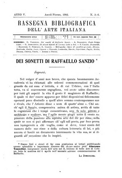 Rassegna bibliografica dell'arte italiana