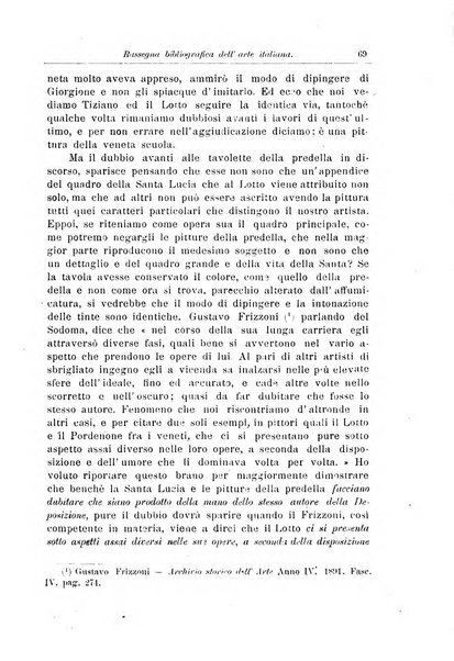 Rassegna bibliografica dell'arte italiana