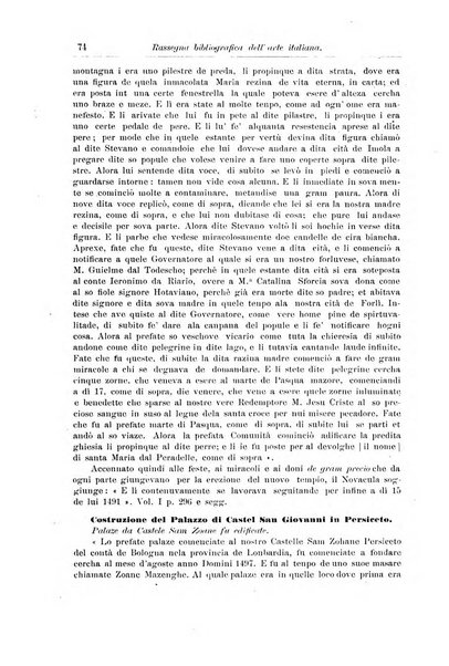 Rassegna bibliografica dell'arte italiana