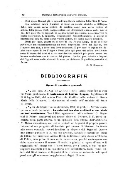 Rassegna bibliografica dell'arte italiana