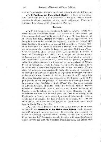 Rassegna bibliografica dell'arte italiana