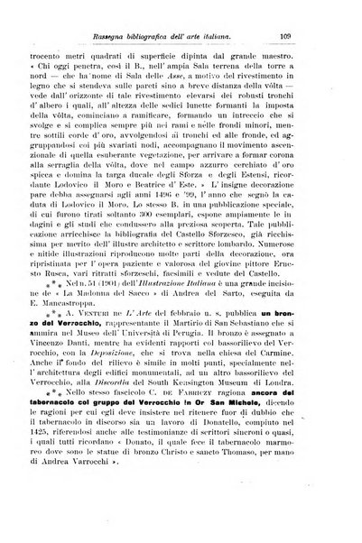 Rassegna bibliografica dell'arte italiana