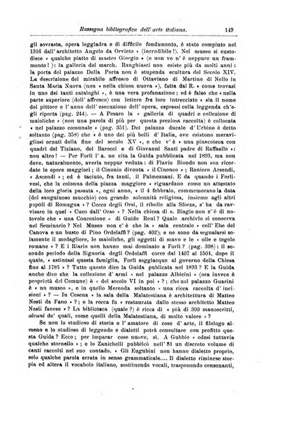 Rassegna bibliografica dell'arte italiana