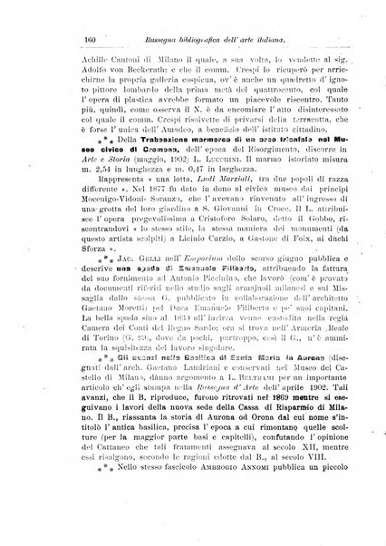 Rassegna bibliografica dell'arte italiana