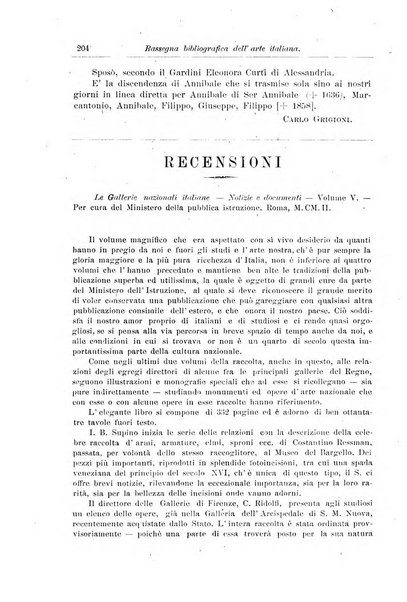 Rassegna bibliografica dell'arte italiana