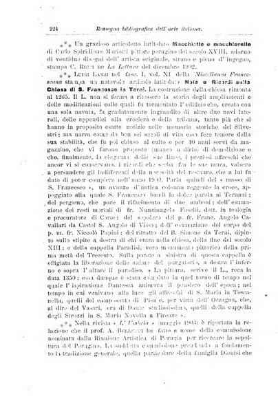 Rassegna bibliografica dell'arte italiana