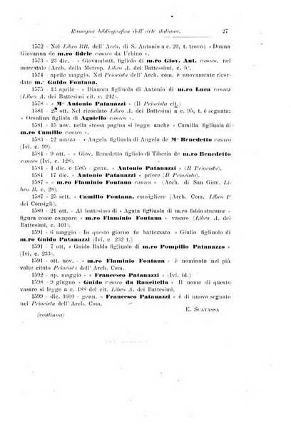 Rassegna bibliografica dell'arte italiana