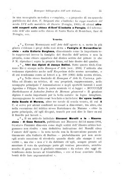 Rassegna bibliografica dell'arte italiana