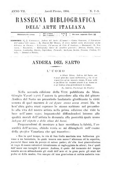 Rassegna bibliografica dell'arte italiana