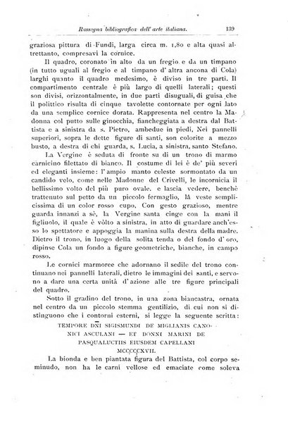 Rassegna bibliografica dell'arte italiana