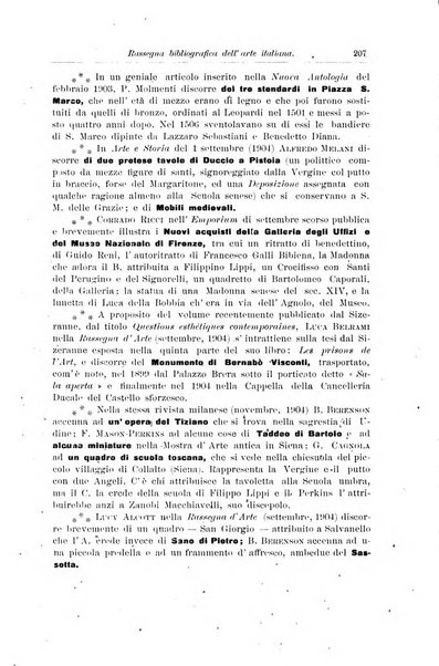 Rassegna bibliografica dell'arte italiana