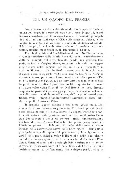 Rassegna bibliografica dell'arte italiana