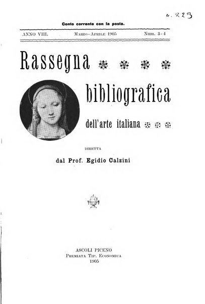 Rassegna bibliografica dell'arte italiana