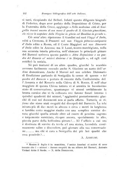 Rassegna bibliografica dell'arte italiana