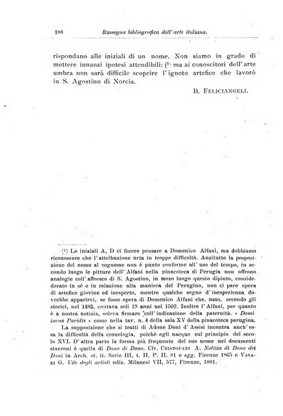 Rassegna bibliografica dell'arte italiana