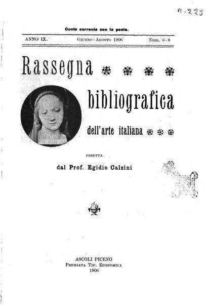 Rassegna bibliografica dell'arte italiana