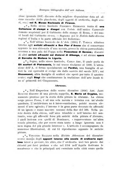 Rassegna bibliografica dell'arte italiana