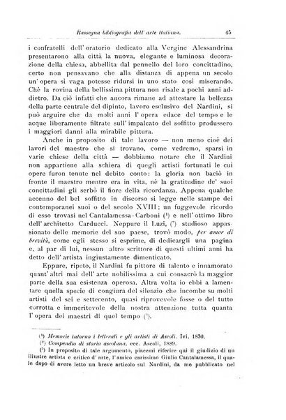 Rassegna bibliografica dell'arte italiana