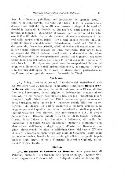 Rassegna bibliografica dell'arte italiana