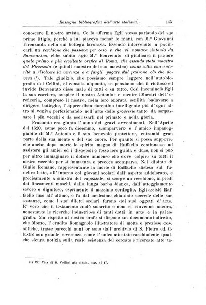 Rassegna bibliografica dell'arte italiana