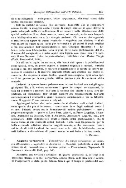 Rassegna bibliografica dell'arte italiana