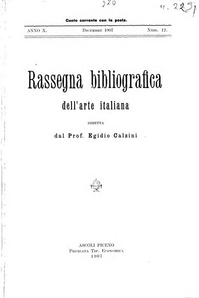 Rassegna bibliografica dell'arte italiana