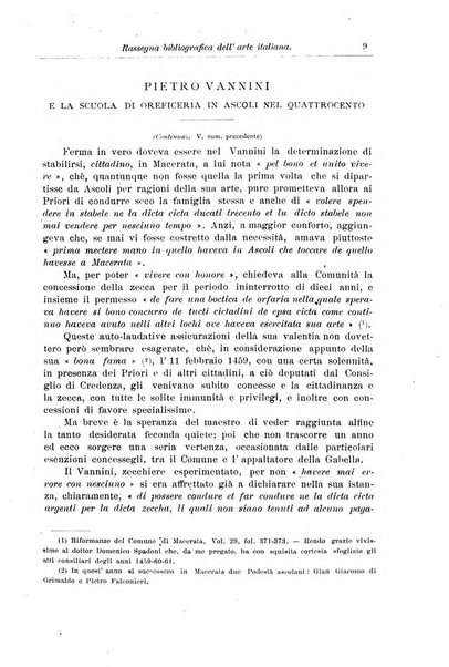 Rassegna bibliografica dell'arte italiana