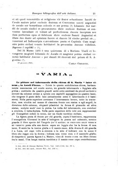 Rassegna bibliografica dell'arte italiana