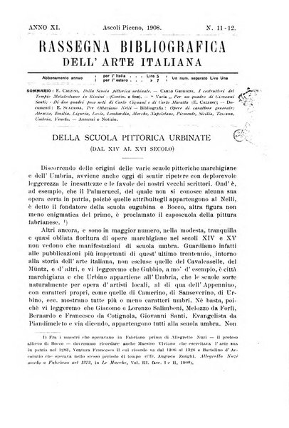 Rassegna bibliografica dell'arte italiana