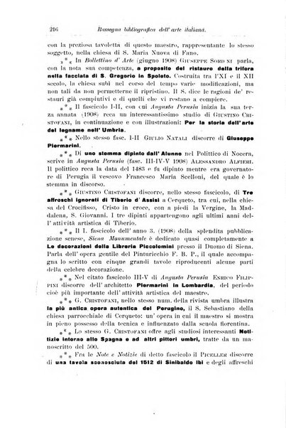 Rassegna bibliografica dell'arte italiana