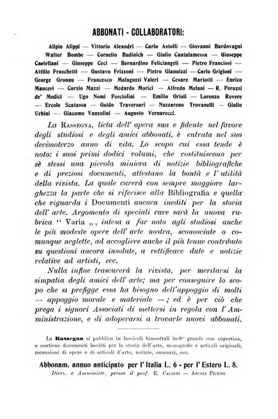 Rassegna bibliografica dell'arte italiana