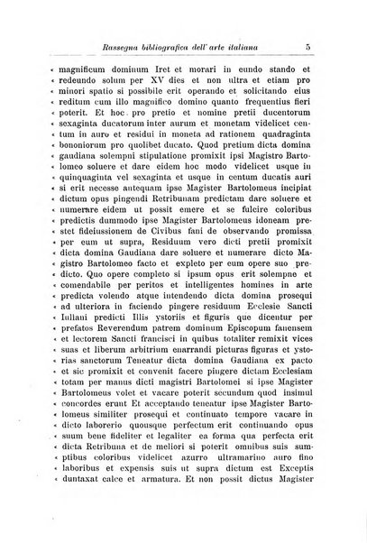 Rassegna bibliografica dell'arte italiana