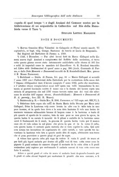 Rassegna bibliografica dell'arte italiana