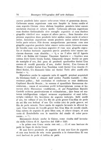 Rassegna bibliografica dell'arte italiana