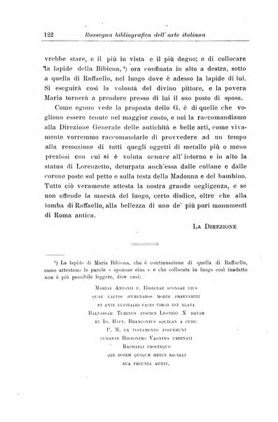 Rassegna bibliografica dell'arte italiana