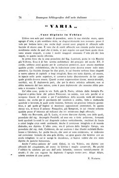 Rassegna bibliografica dell'arte italiana