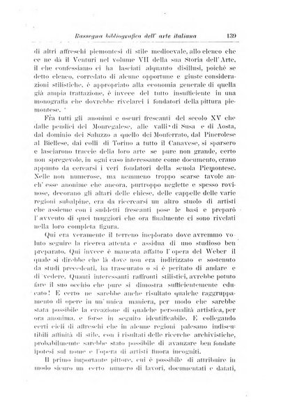 Rassegna bibliografica dell'arte italiana