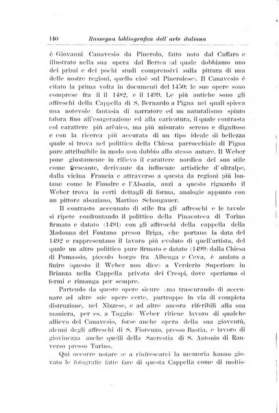 Rassegna bibliografica dell'arte italiana