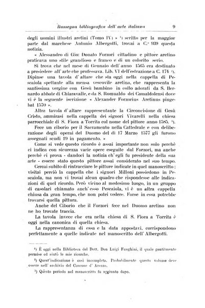 Rassegna bibliografica dell'arte italiana