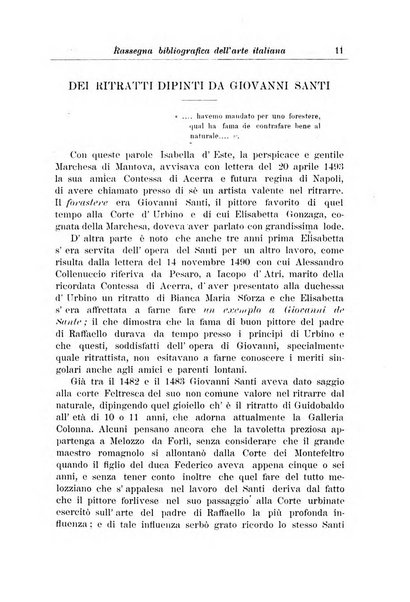 Rassegna bibliografica dell'arte italiana