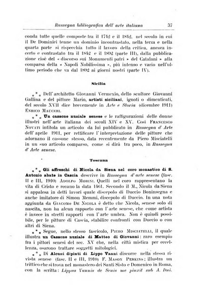 Rassegna bibliografica dell'arte italiana