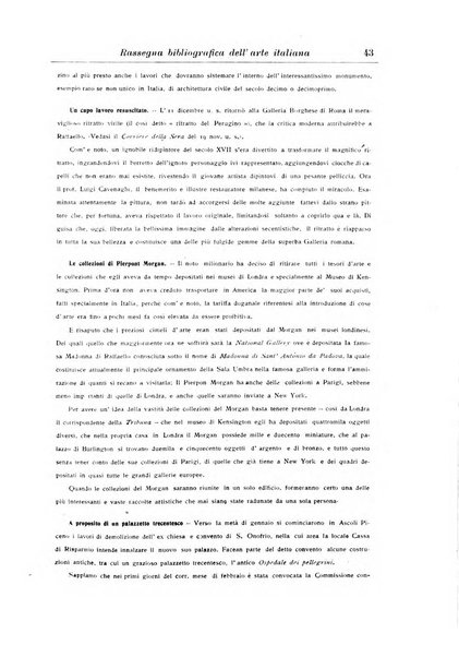 Rassegna bibliografica dell'arte italiana