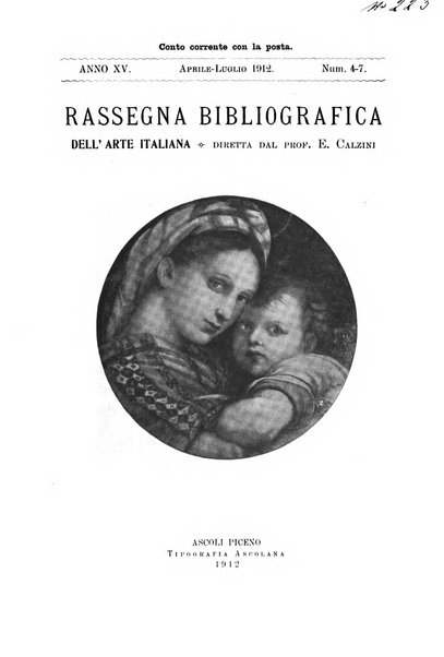 Rassegna bibliografica dell'arte italiana