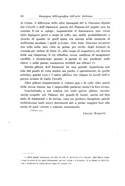 Rassegna bibliografica dell'arte italiana