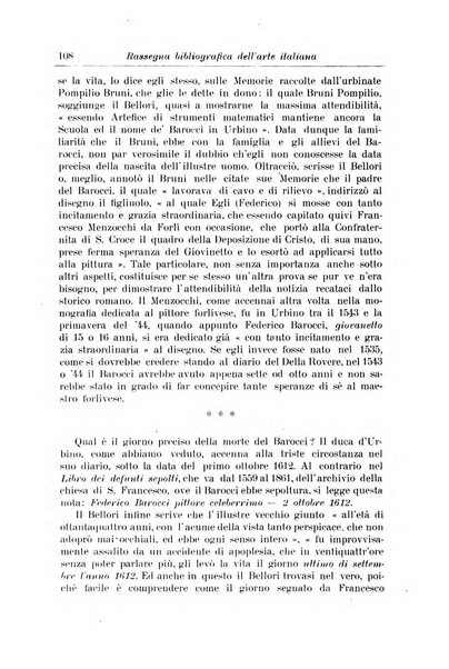 Rassegna bibliografica dell'arte italiana