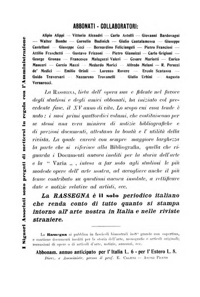 Rassegna bibliografica dell'arte italiana