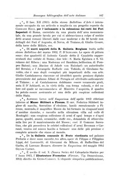 Rassegna bibliografica dell'arte italiana